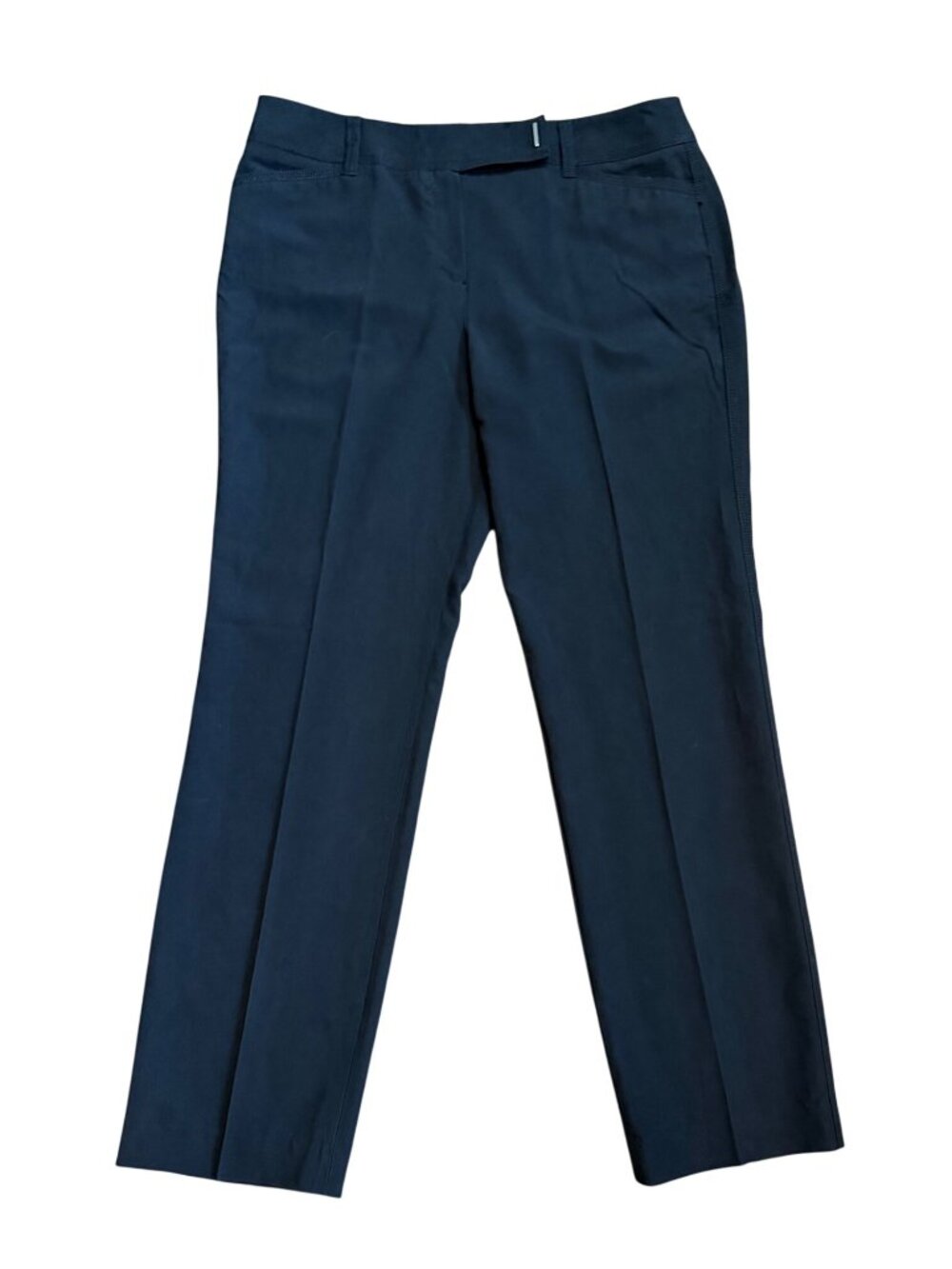 Roz & Ali Black Straight-Leg Womens Pants Size 14 With Front & Back Pockets